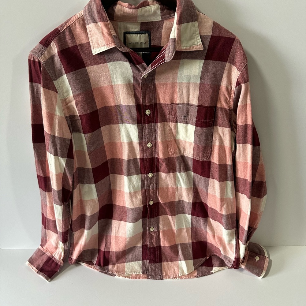 American eagle flannel shirt soft material size medium never worn